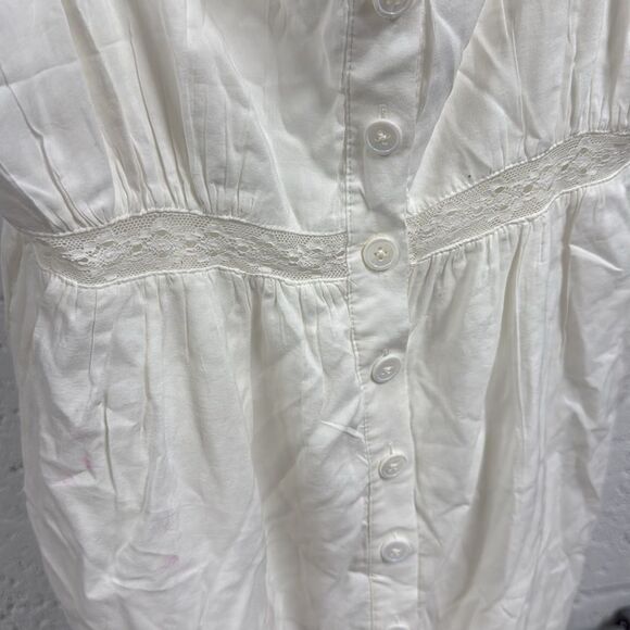 Reformation White Lace-Button Down Dress - Size 8 - LIKE NEW - Cute Summer Mini - Picture 3 of 4